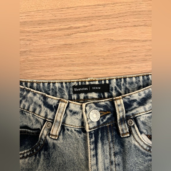 Dark blue washed jeans with rips - Picture 3 of 4